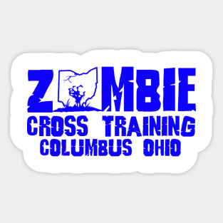 Zombie Cross Training Columbus Ohio Blue Sticker